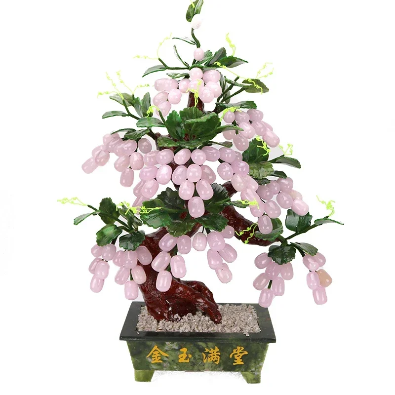 Art Craft Christmas Tree - Ornamen Batu Pohon Anggur Zhaocai Aksesori
