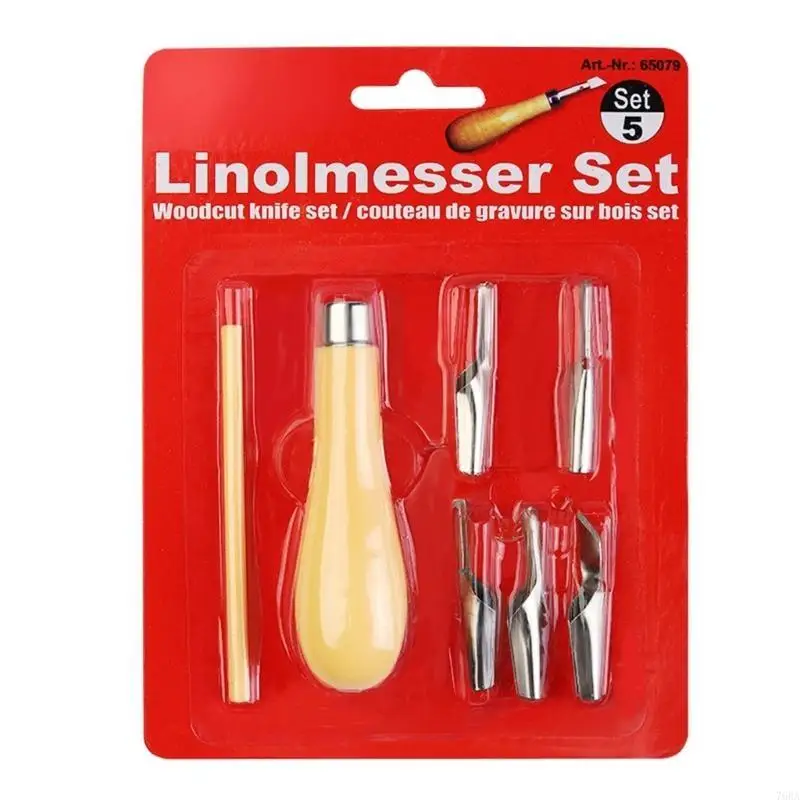 Lino Printing Block - 2 Set Lino Cutting Tool dengan