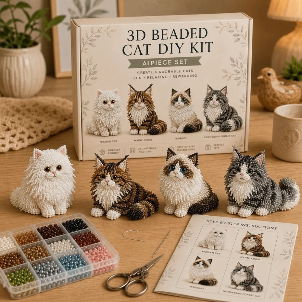 Art Craft Animals - Kit Manik-Manik 3D Bentuk Hewan, Desain