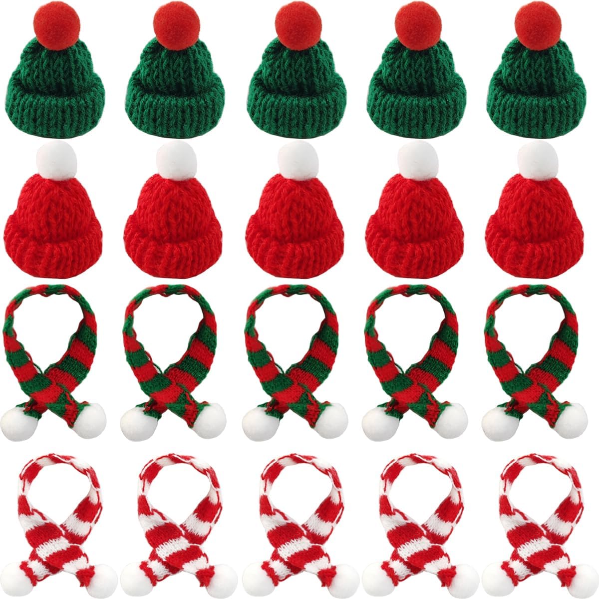 Art Craft Christmas Tree - 32PCS Mini Topi Rajut Mini Set