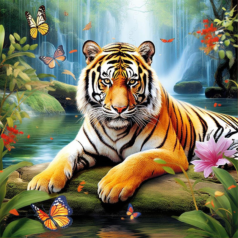Art Craft Animals - 1 Set Lukisan Berlian Tiger King,