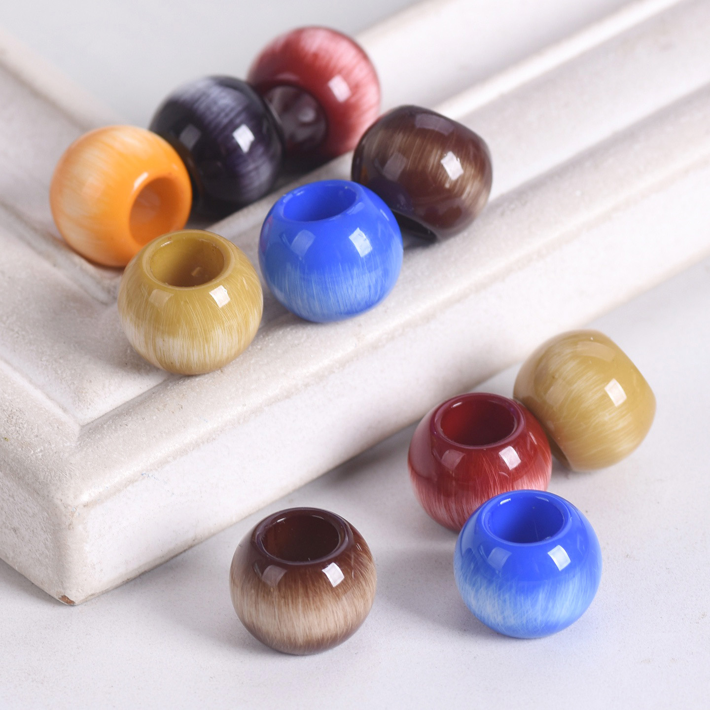 Art Craft Eyes - 10 Buah Manik-manik Longgar Plastik Akrilik