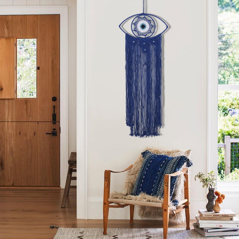 Art Craft Eyes - Tapestry Mata Jahat Tenun Tangan Nordik,