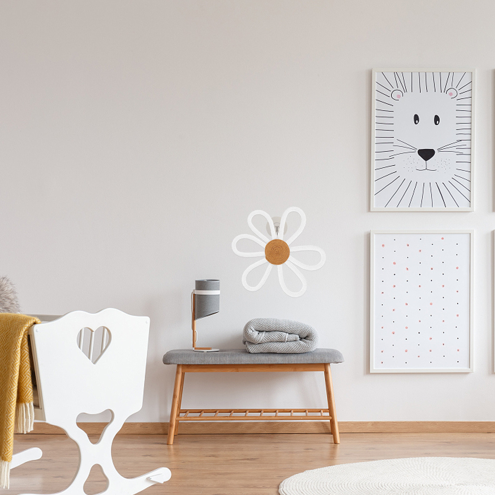 Art And Craft For Nursery - Dekorasi Dinding Anyaman Bunga Daisy Boho