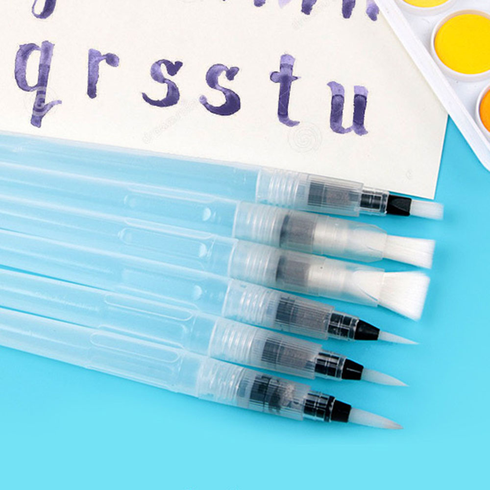 Calligraphy Pen Set - 6Pcs/set Pena Kuas Isi Ulang Untuk