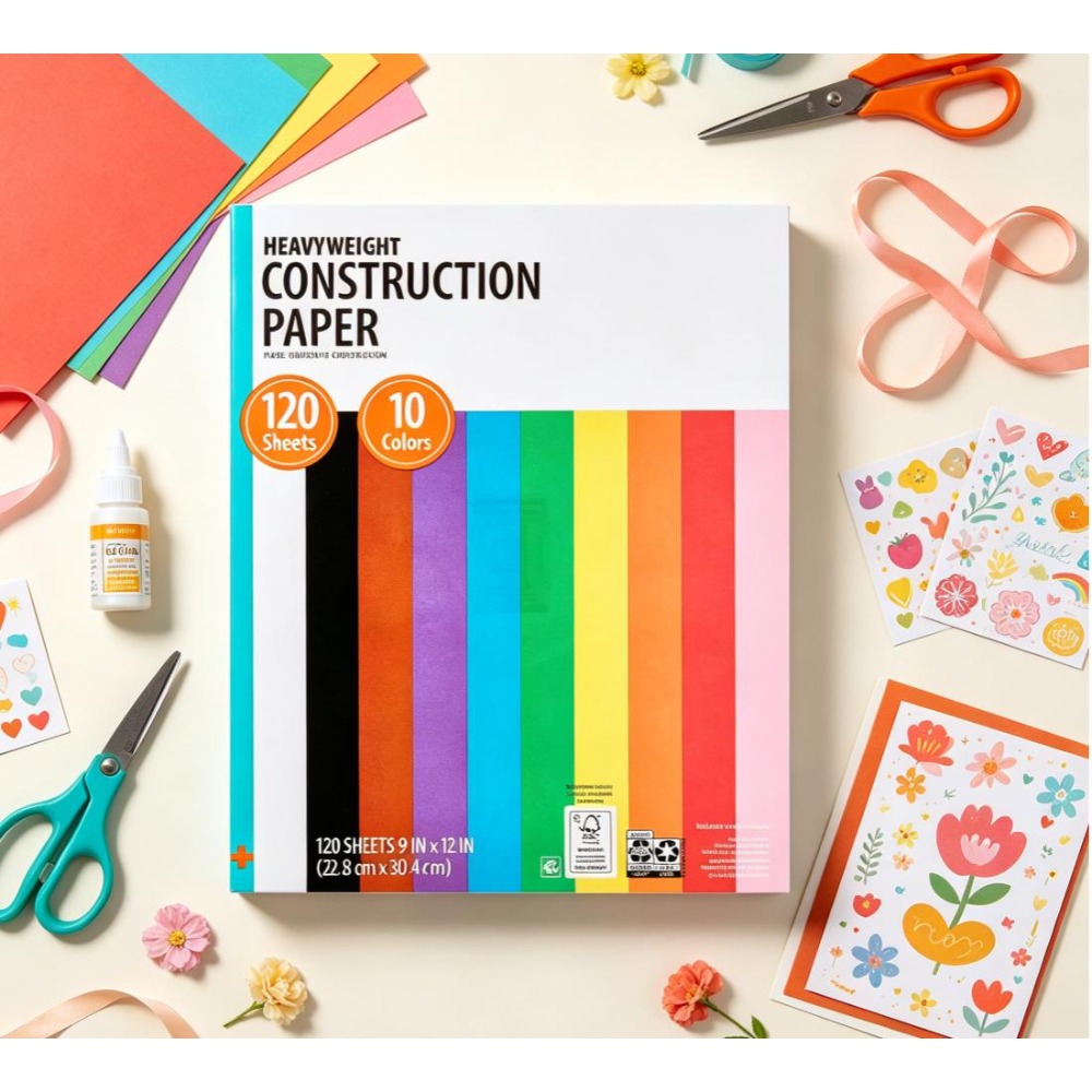 Art Craft In Paper - 120 Lembar Kertas Konstruksi Tebal 9
