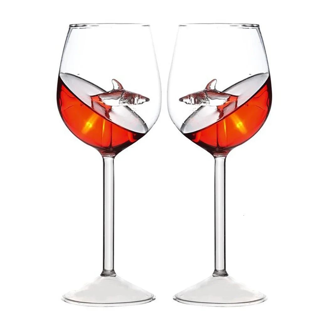Art Craft Glasses - Gelas Anggur Shark, Cangkir Anggur Merah