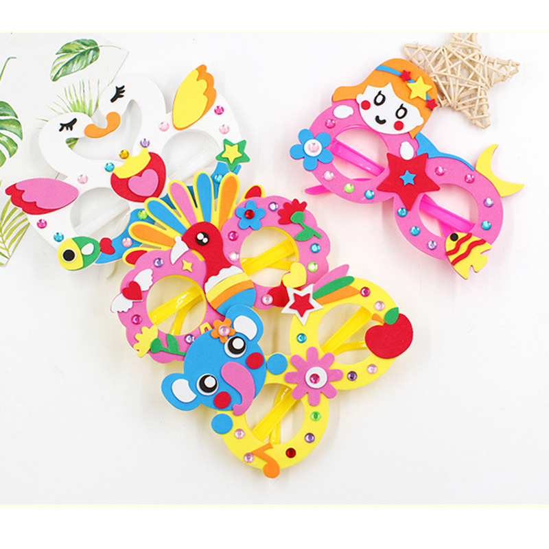 Art Craft Glasses - 2/6/12 Set Kartun EVA Berlian Kacamata