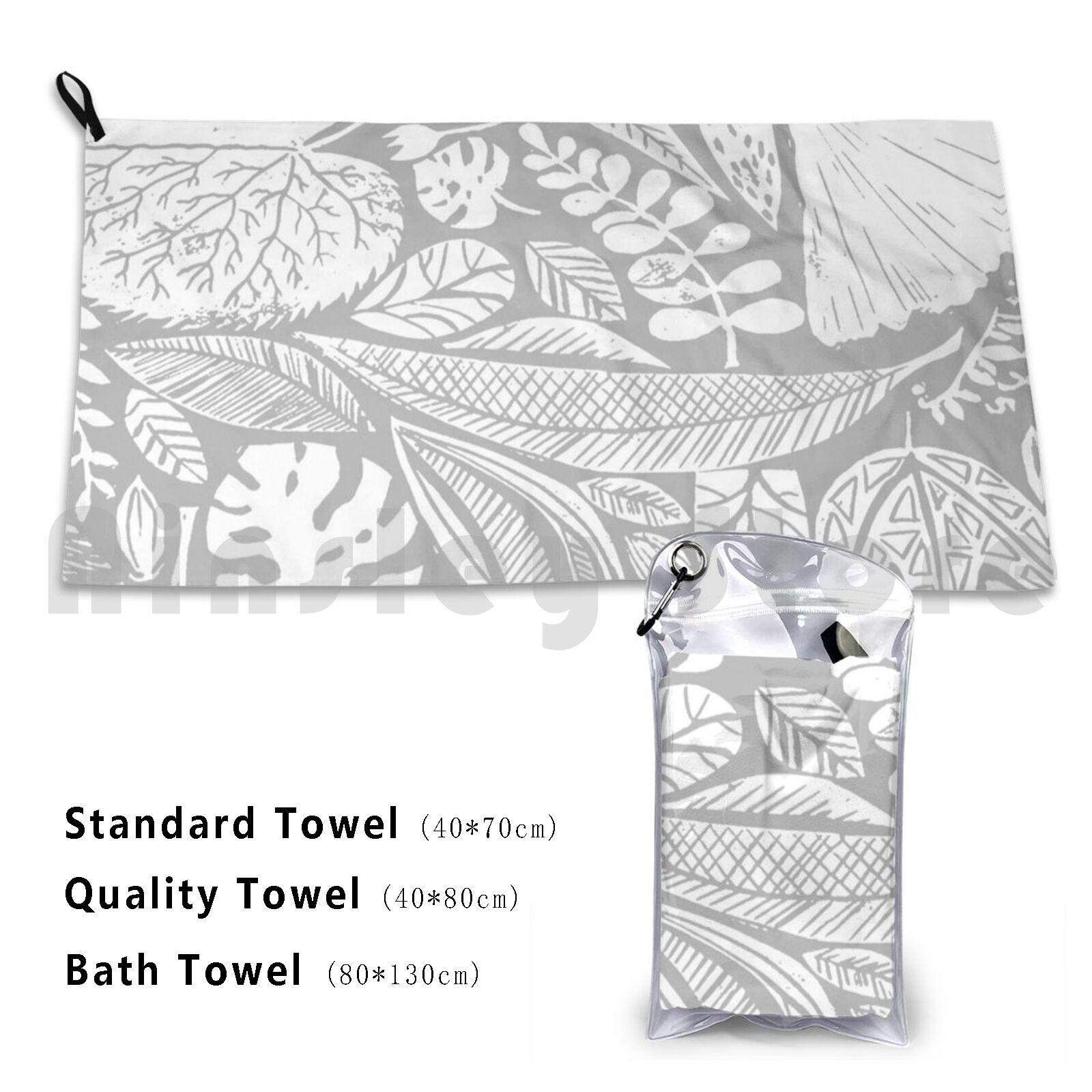 Lino Printing Block - Handuk Kustom Alam Modern Handuk Mandi