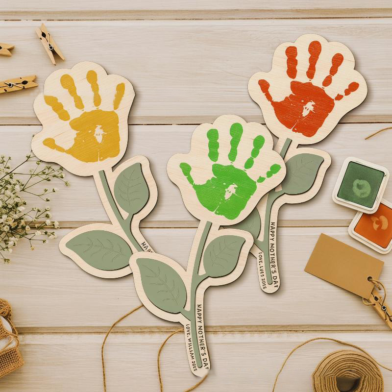 Art And Craft For Nursery - Papan Kayu Cetak Tangan Kosong untuk