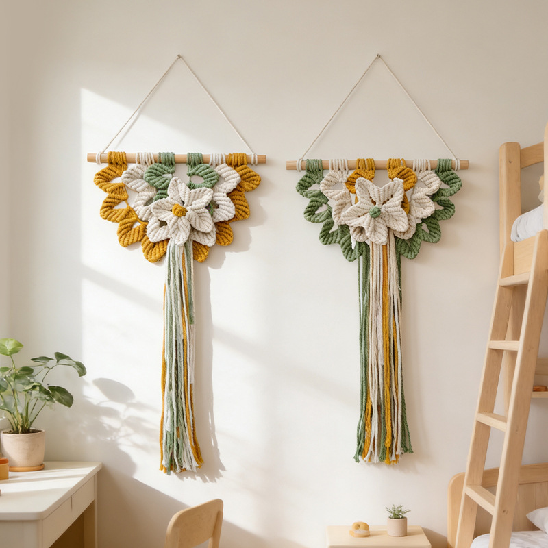 Art And Craft For Nursery - Hiasan Dinding Tenun Boho Geometris dengan
