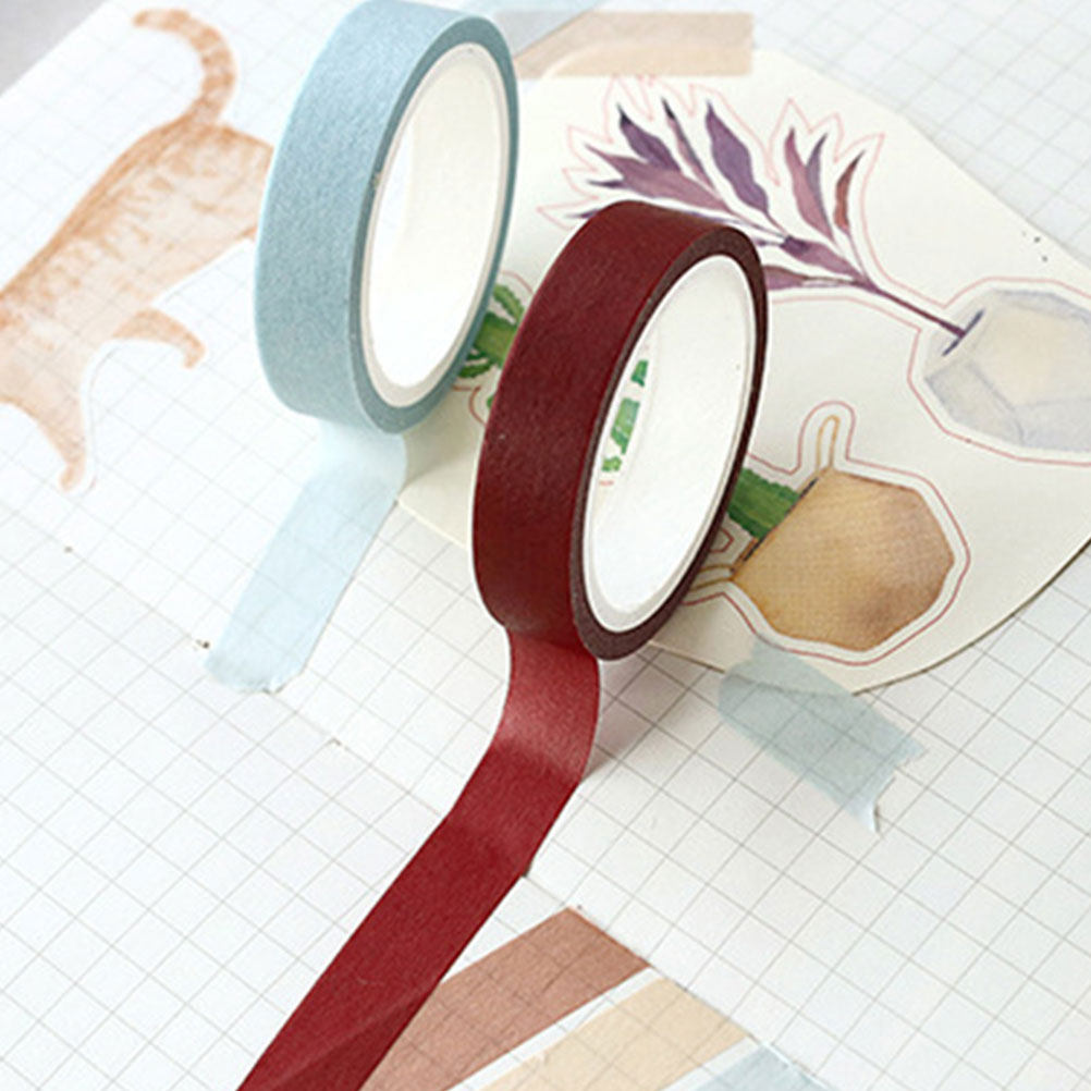 Art Craft Using Paper - 5Pcs Paket Selotip Washi Dekorasi Warna-warna