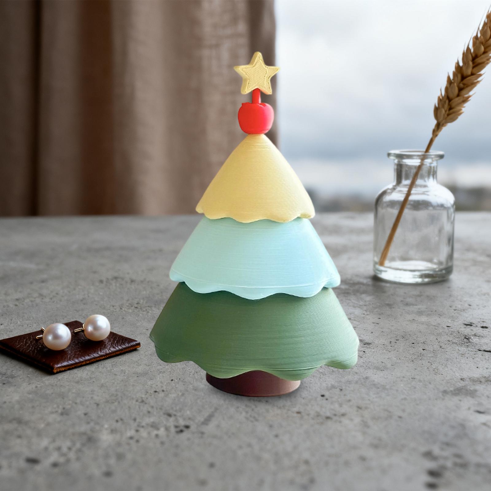 Art And Craft Xmas Tree - Kotak Perhiasan Pohon Natal Kecil, Kenang-kenangan,