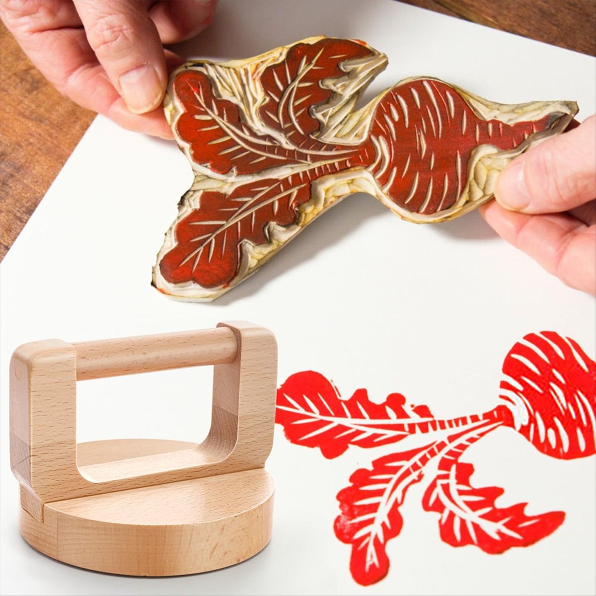 Lino Printing Block - Alat Embossing untuk Cetak Blok Kayu