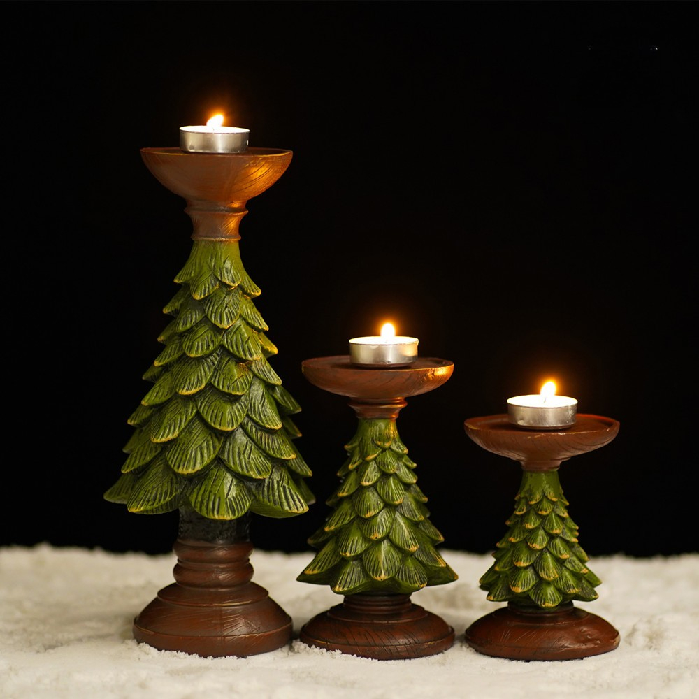 Art And Craft Xmas Tree - Dekorasi Rumah Tempat Lilin Pohon Natal