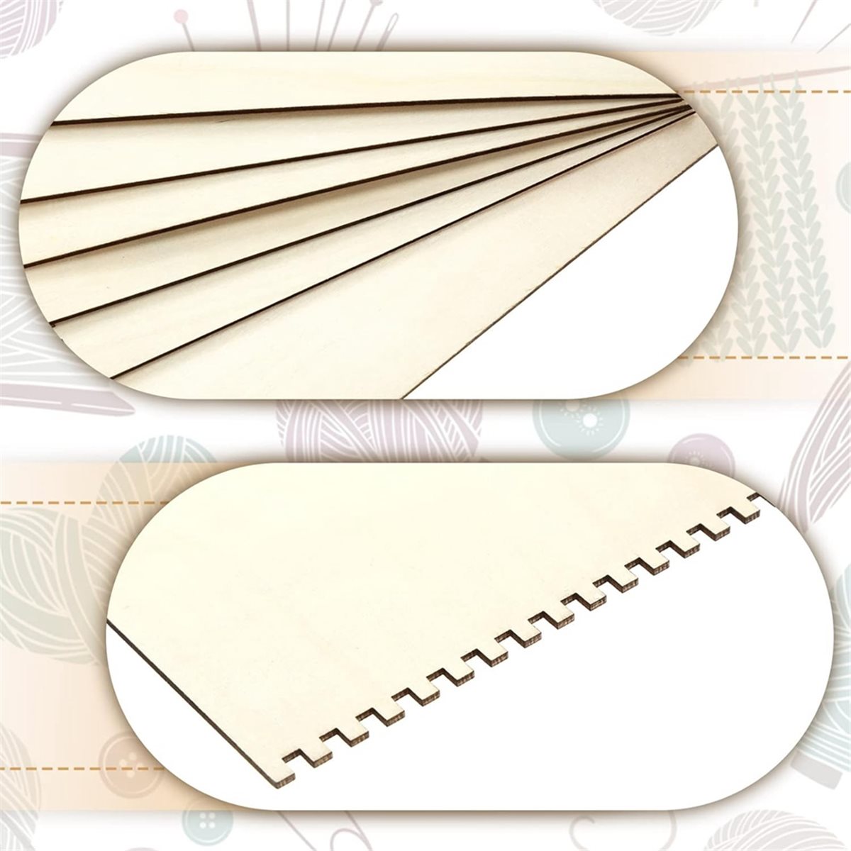 18 Pcs Alat Tenun Keranjang Ka - Art Craft Wood ulasan dan harga