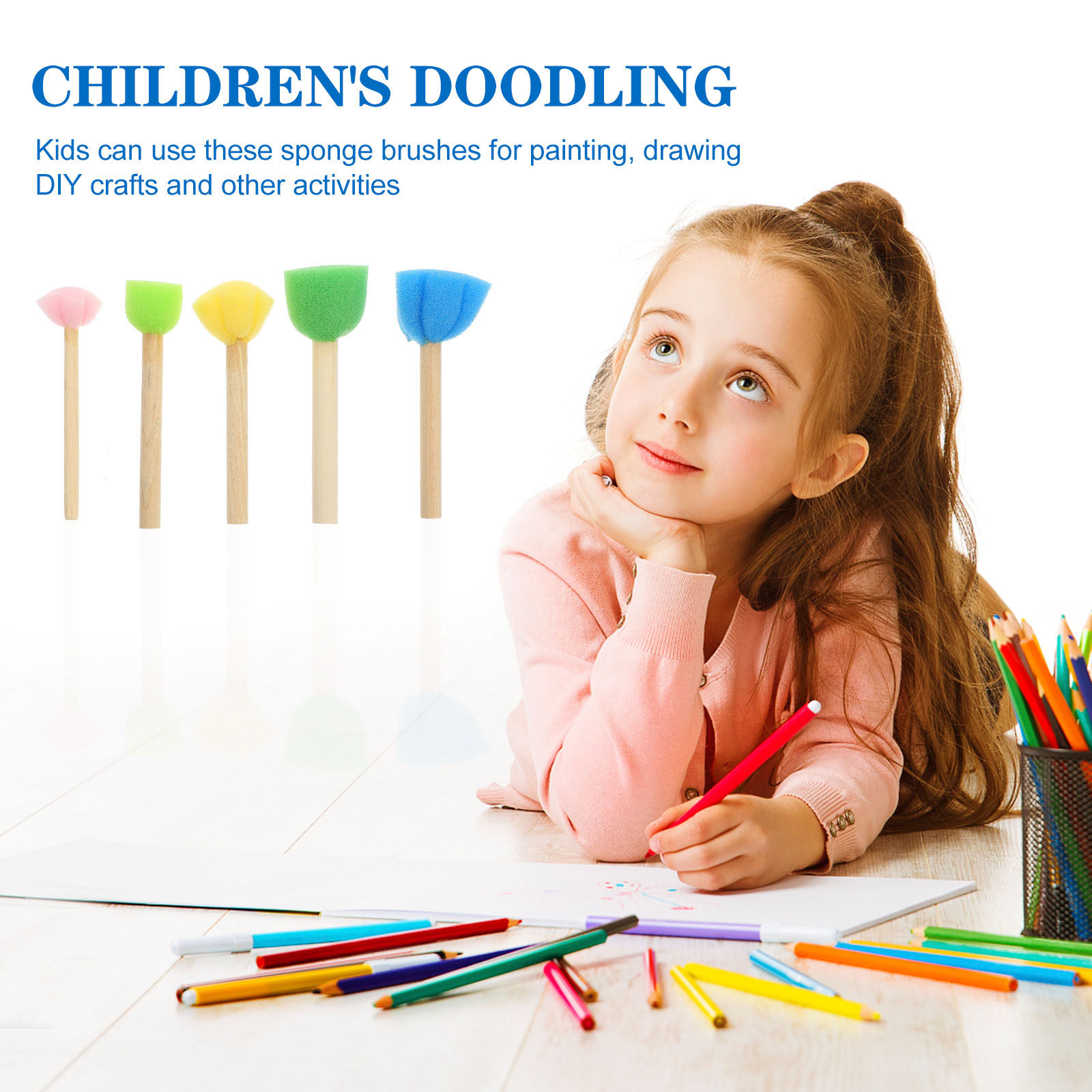 25Pcs Set Kuas Spons Bentuk Bu - Art And Craft For Nursery ulasan dan harga