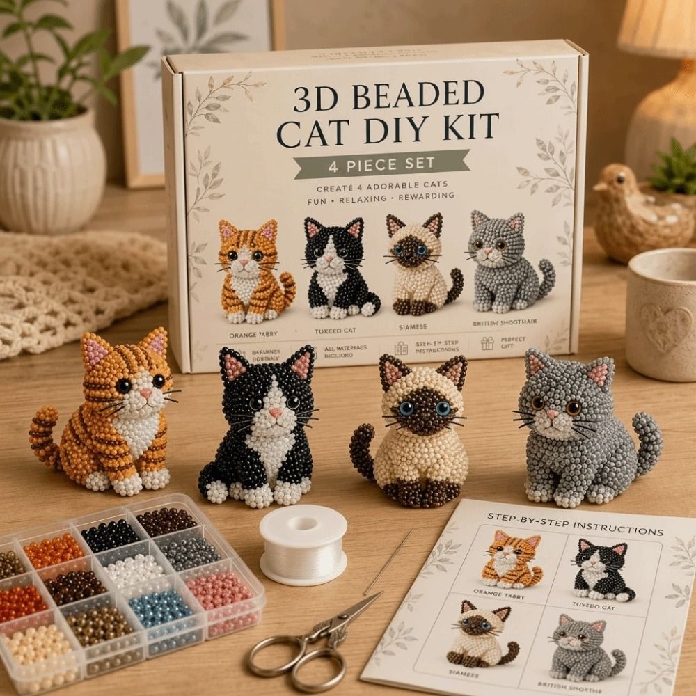 Kit Manik-Manik 3D Bentuk Hewa - Art Craft Animals ulasan dan harga