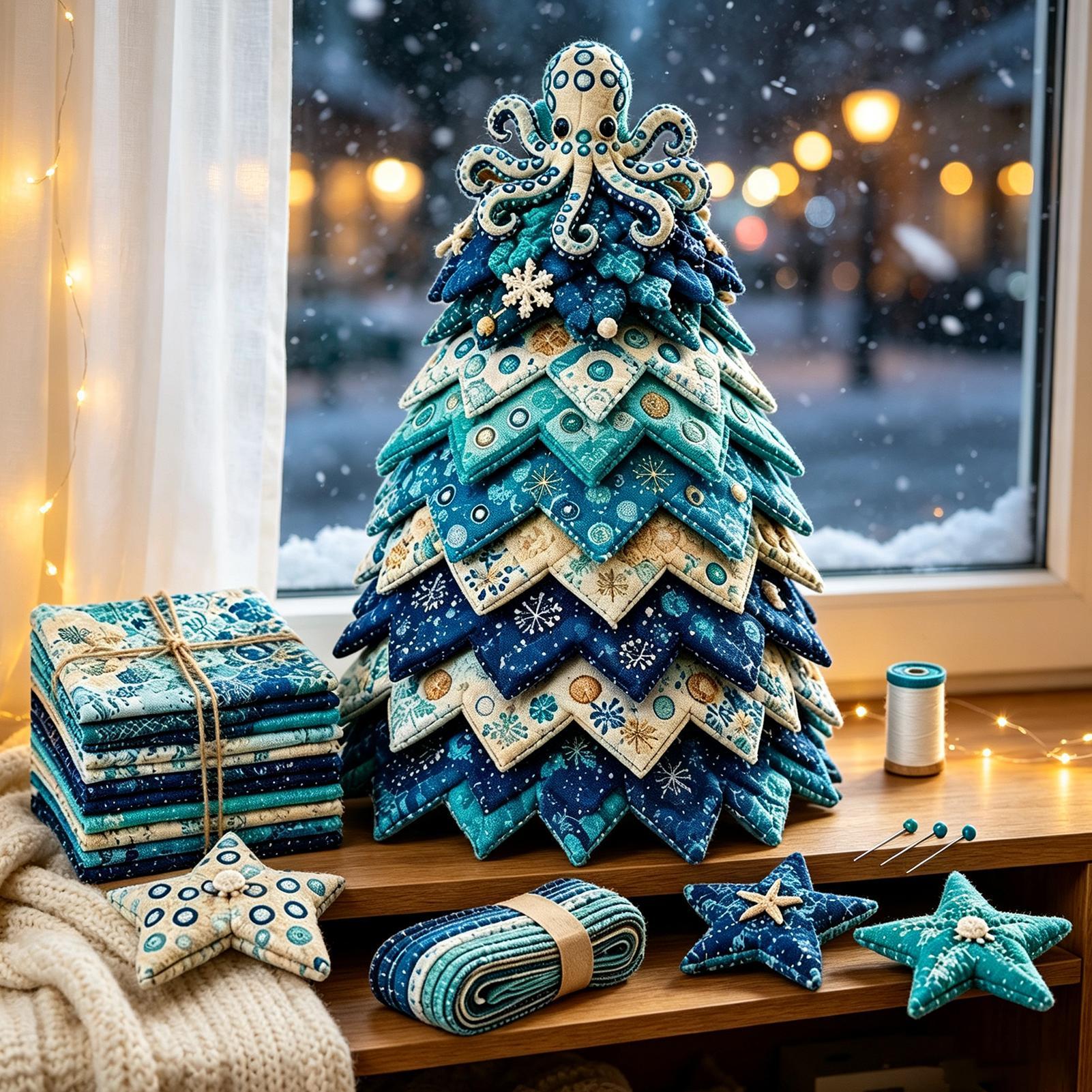 Perlengkapan Quilting Natal un - Art Craft Christmas Tree ulasan dan harga