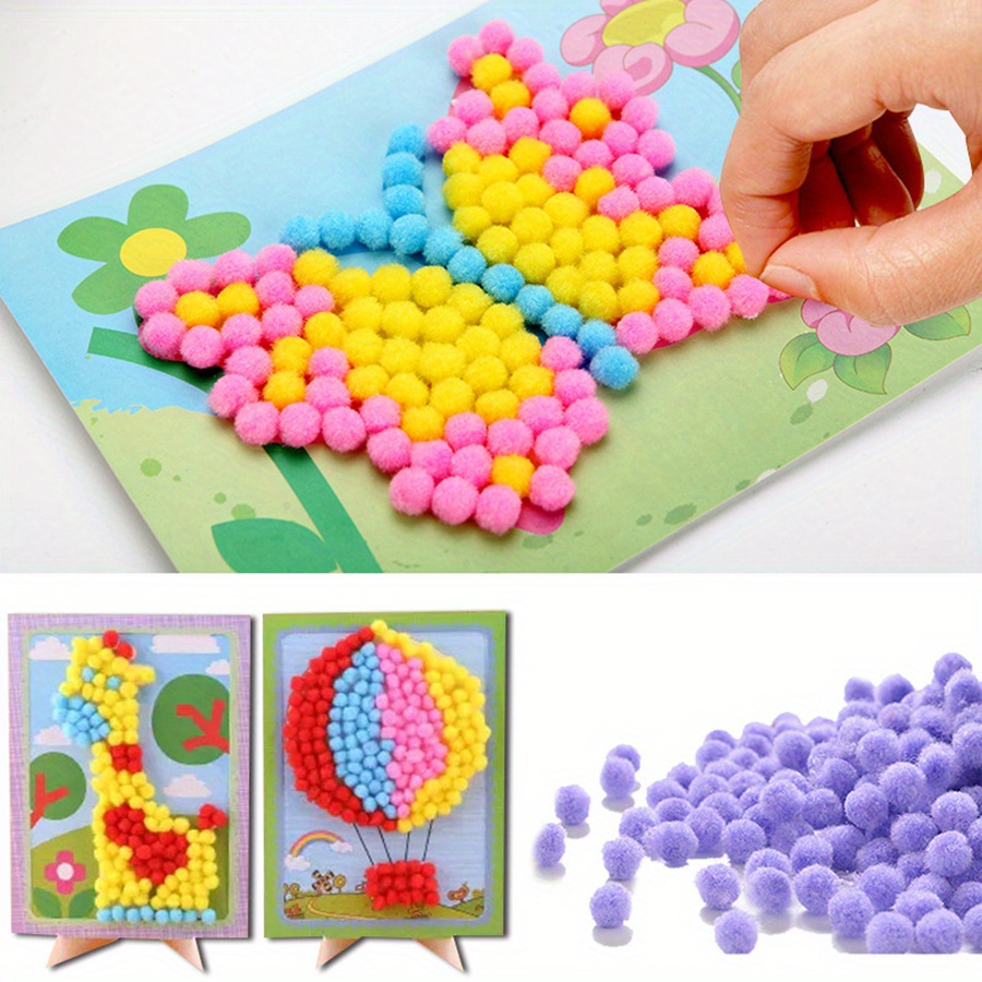 2 Buah 16X21Cm Lukisan Pom-Pom - Art Craft Animals ulasan dan harga