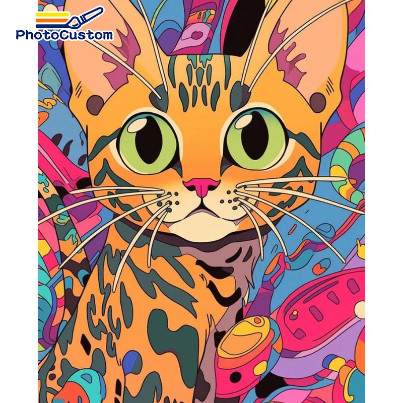 Lukisan Kucing Jahe PhotoCusto - Art Craft Easy Ideas ulasan dan harga