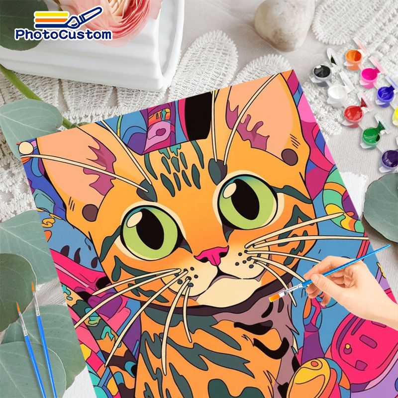 Lukisan Kucing Jahe PhotoCusto - Art Craft Easy Ideas ulasan dan harga