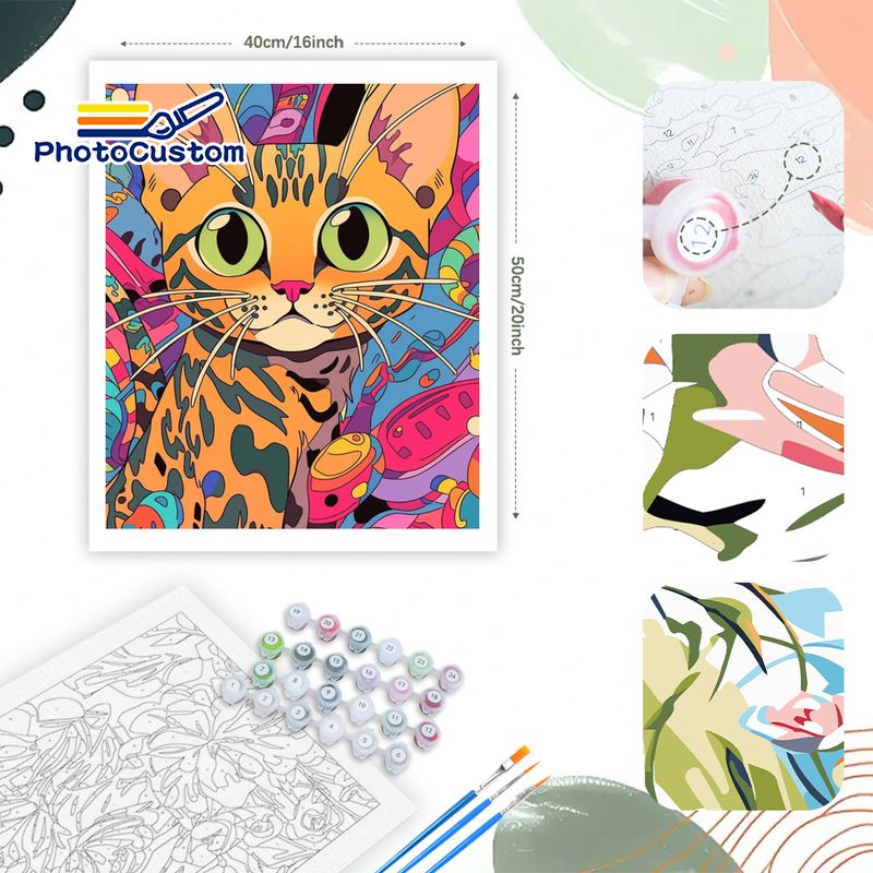 Lukisan Kucing Jahe PhotoCusto - Art Craft Easy Ideas ulasan dan harga
