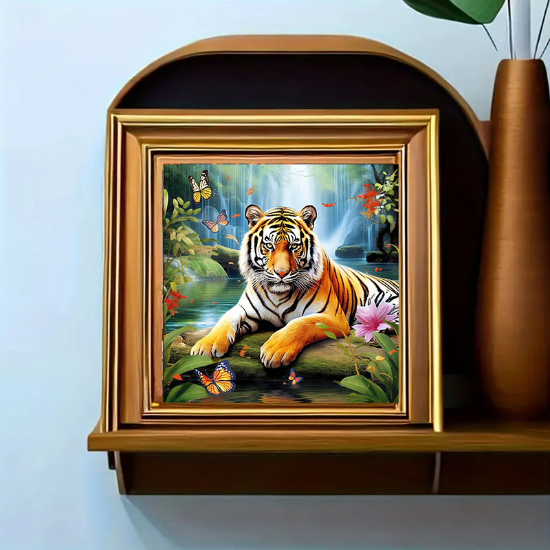 1 Set Lukisan Berlian Tiger Ki - Art Craft Animals ulasan dan harga