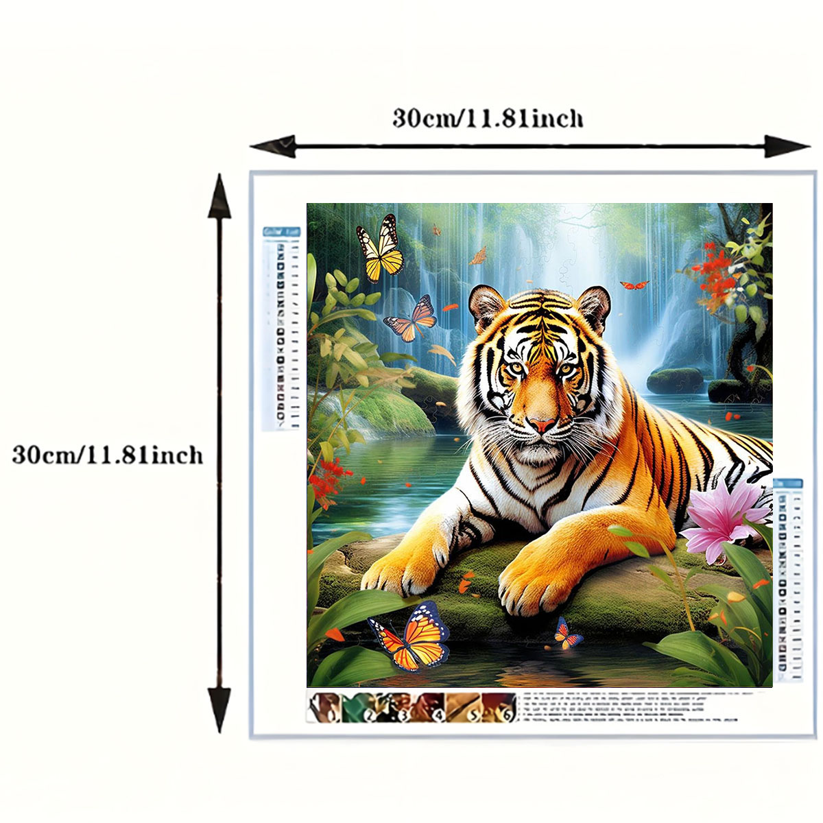 1 Set Lukisan Berlian Tiger Ki - Art Craft Animals ulasan dan harga