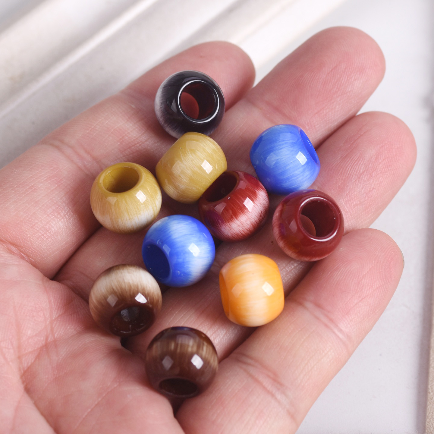 10 Buah Manik-manik Longgar Pl - Art Craft Eyes ulasan dan harga