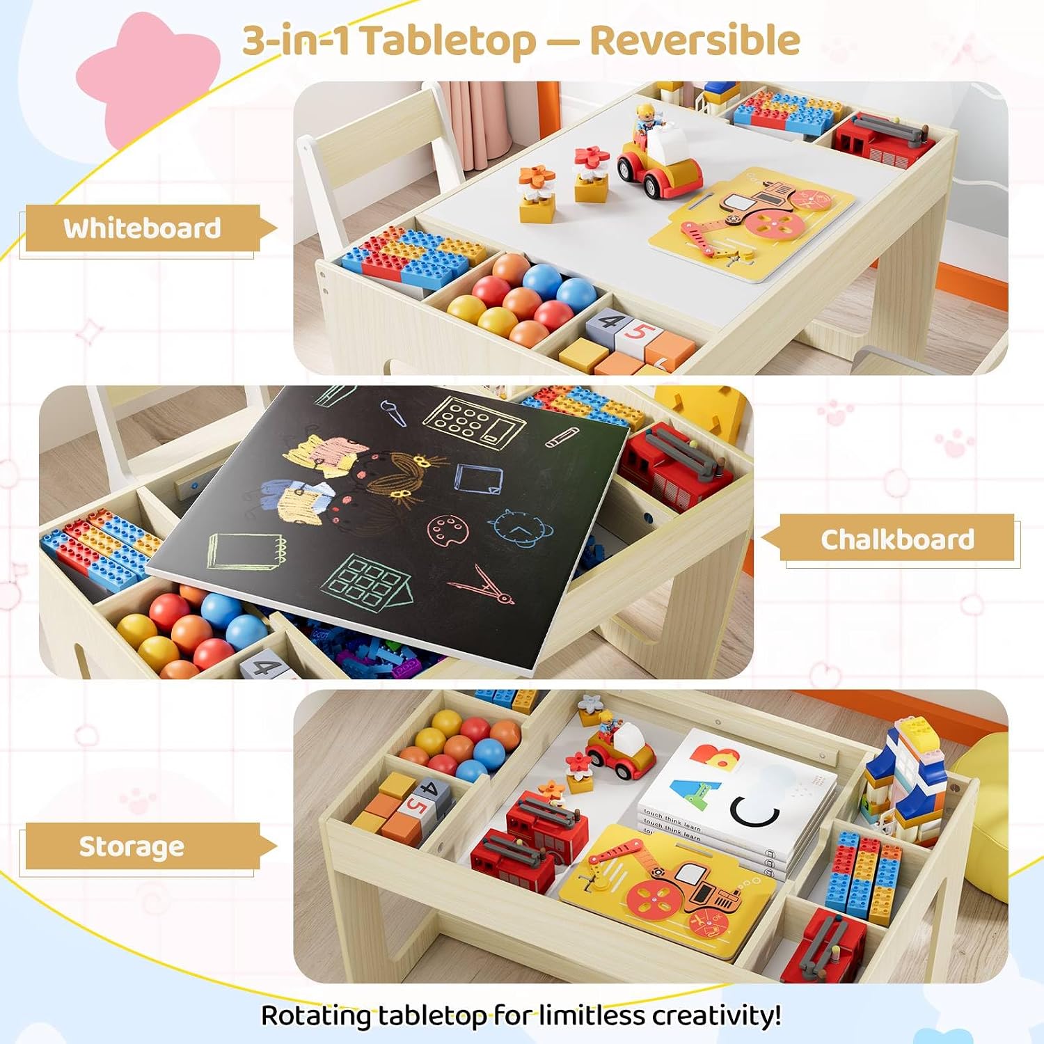 Set Meja dan Kursi Seni Anak 3 - Art And Craft For Nursery ulasan dan harga
