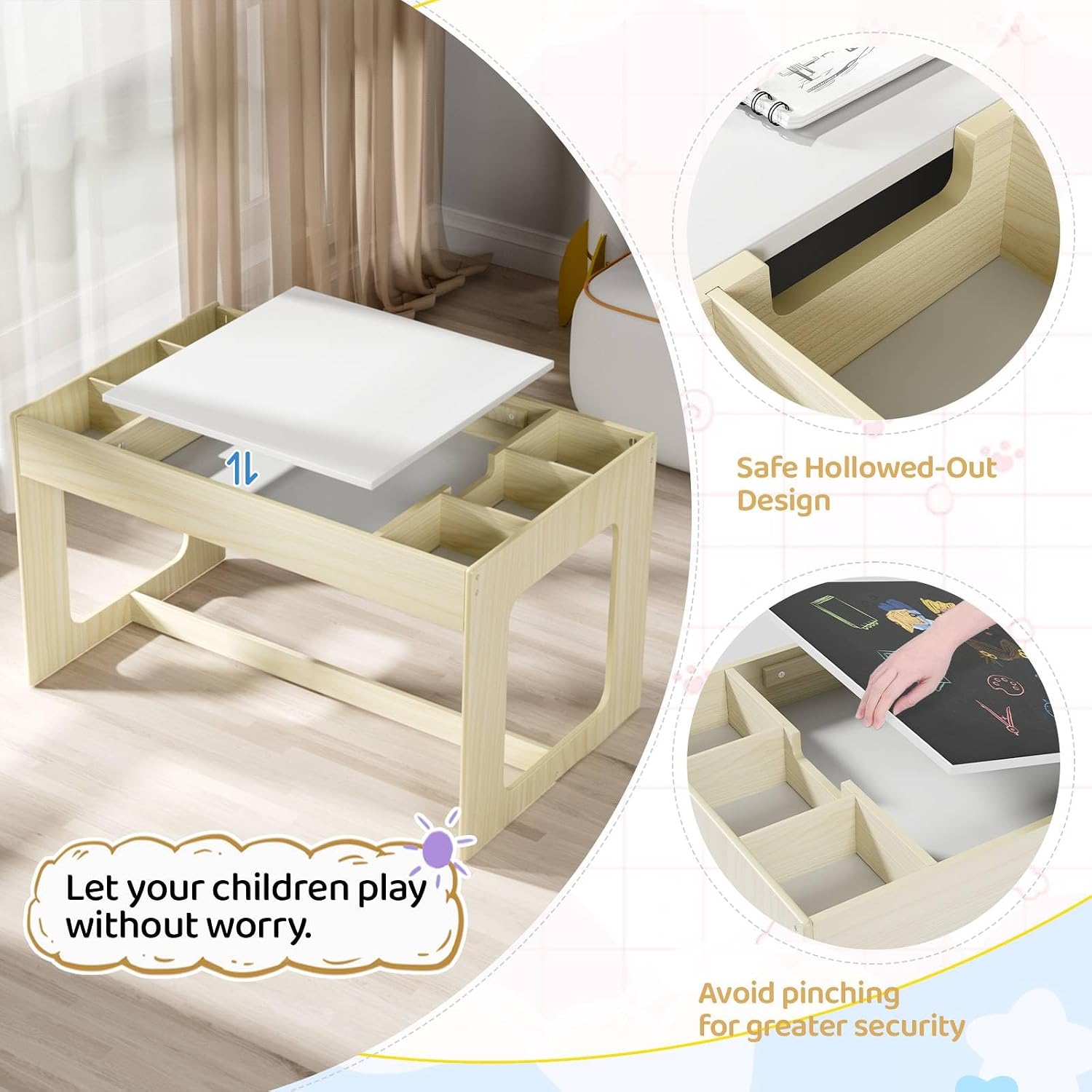 Set Meja dan Kursi Seni Anak 3 - Art And Craft For Nursery ulasan dan harga