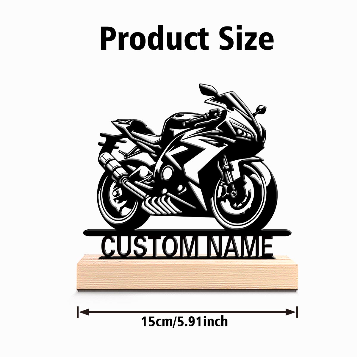 1pc Patung Motor Abstrak Keren - Art Craft Wood ulasan dan harga