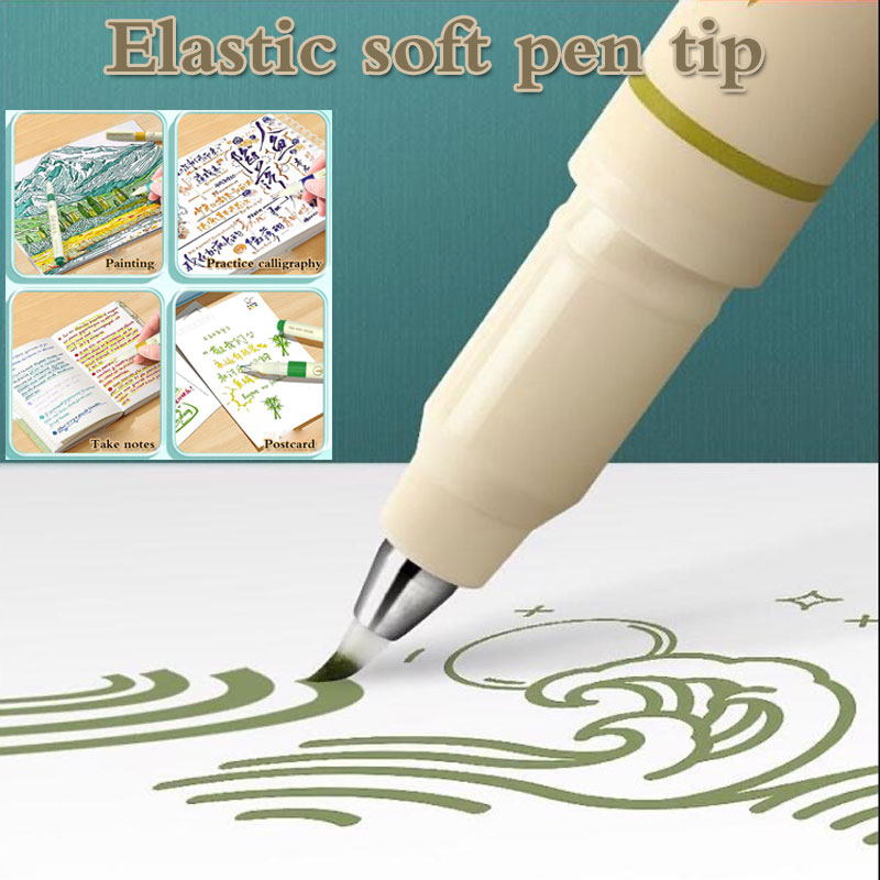 24/3 Warna Vintage Watercolor  - Calligraphy Pen Set ulasan dan harga