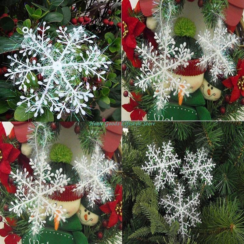E74E Ornamen Kepingan Salju 6  - Art And Craft Xmas Tree ulasan dan harga