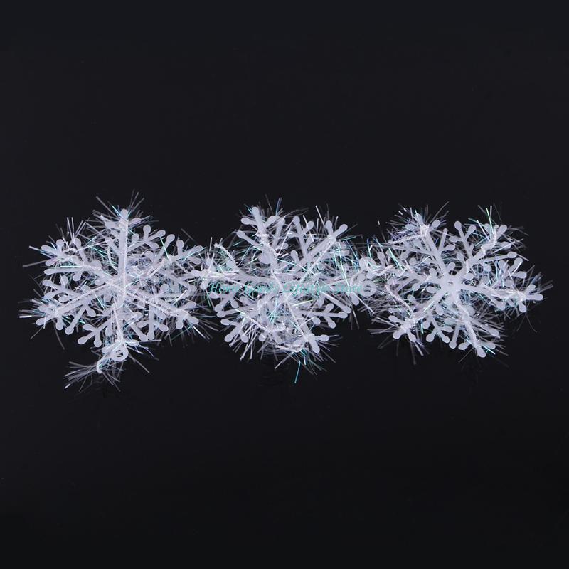 E74E Ornamen Kepingan Salju 6  - Art And Craft Xmas Tree ulasan dan harga