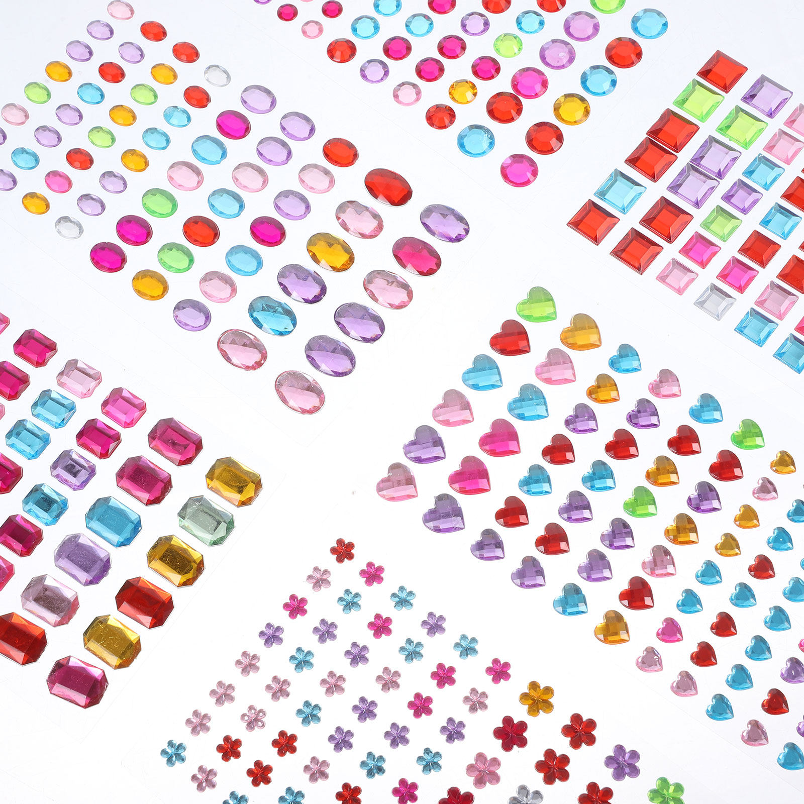 12 Lembar Stiker Berlian Imita - Art Craft Eyes ulasan dan harga