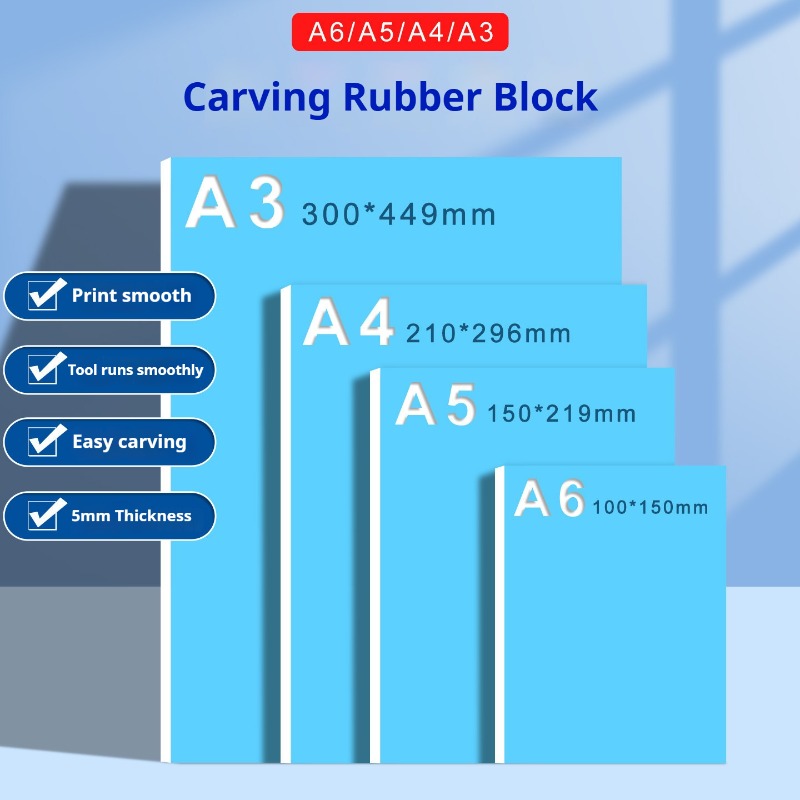 Blok Karet Ukir 3mm/5mm A3/A4/ - Lino Printing Block ulasan dan harga