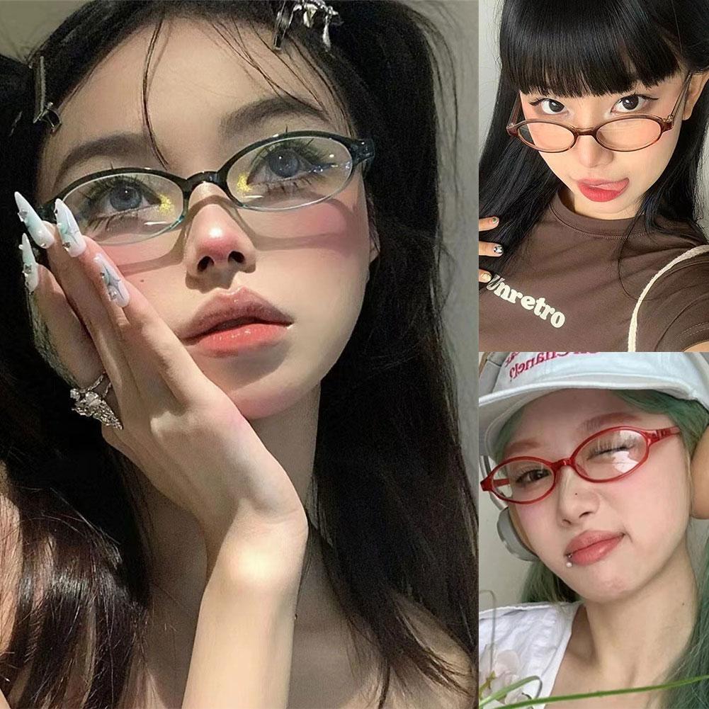 Kacamata Oval Retro Wanita Y2K - Art Craft Glasses ulasan dan harga