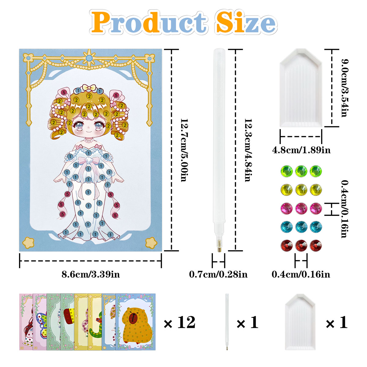 16 Pcs Perlengkapan Gem Kit DI - Art Craft Animals ulasan dan harga