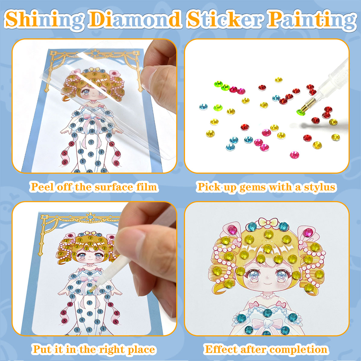 16 Pcs Perlengkapan Gem Kit DI - Art Craft Animals ulasan dan harga