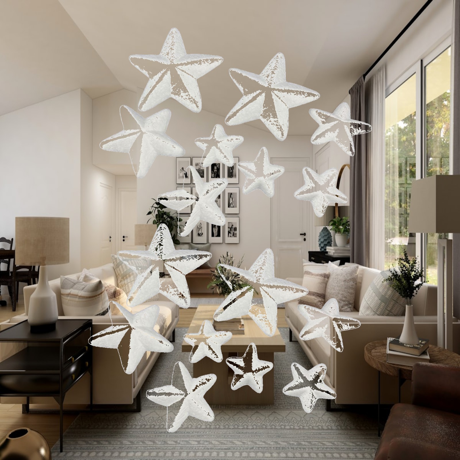 16x Bintang Busa Dekorasi Nata - Art And Craft Xmas Tree ulasan dan harga