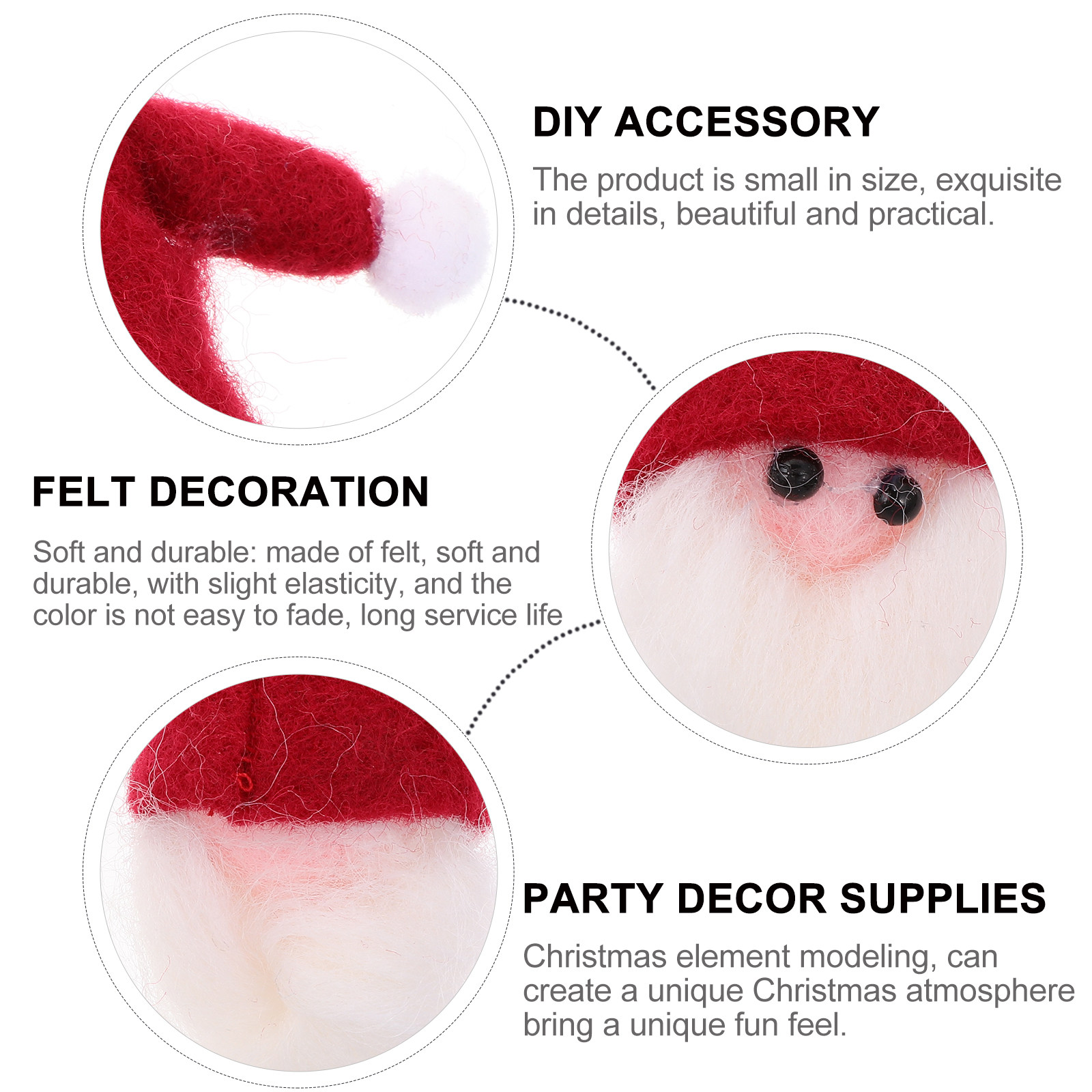 6 Buah Dekorasi Santa Claus da - Art And Craft Xmas Tree ulasan dan harga