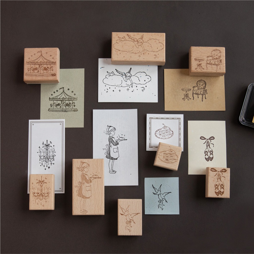 Stempel Karet Pola Kartun Kayu - Art Craft Notebook ulasan dan harga