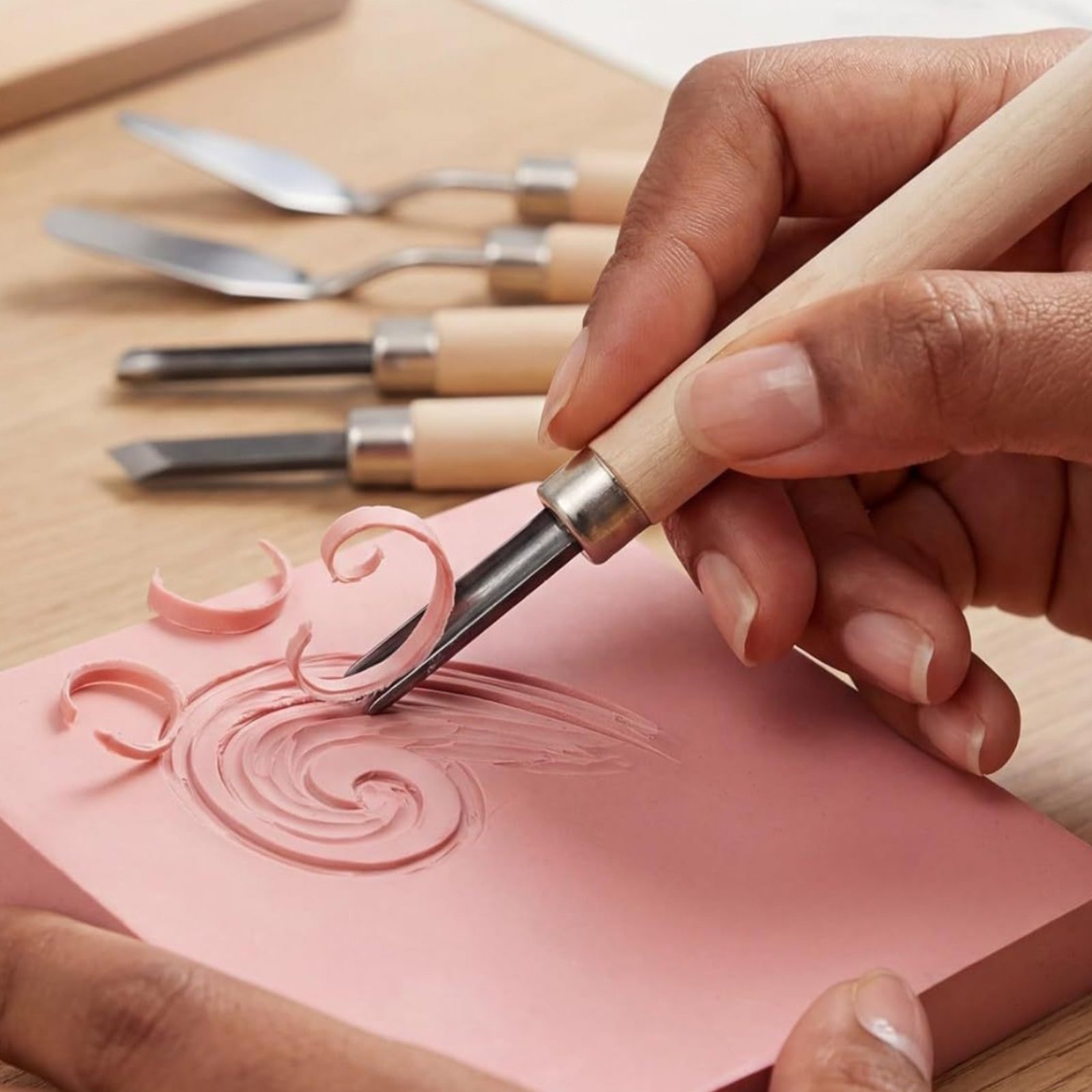 9 Buah Peralatan Ukir Linoleum - Lino Printing Block ulasan dan harga