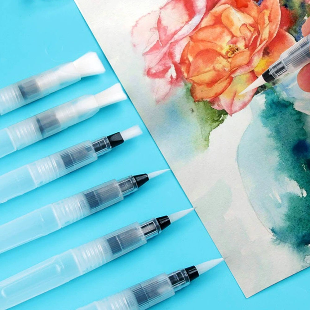 6Pcs/set Pena Kuas Isi Ulang U - Calligraphy Pen Set ulasan dan harga