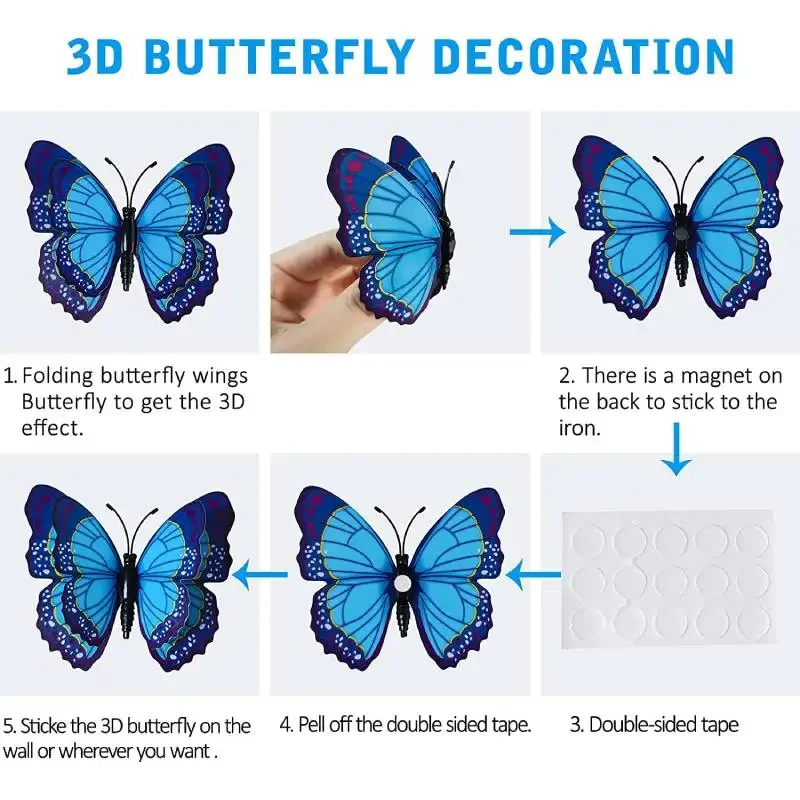 12 Buah Stiker Dinding Kupu-ku - Art And Craft For Nursery ulasan dan harga