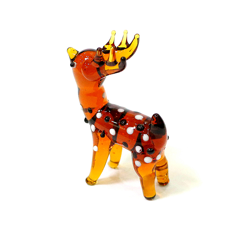 Figurin Rusa Natal Kaca Lucu K - Art Craft Display ulasan dan harga