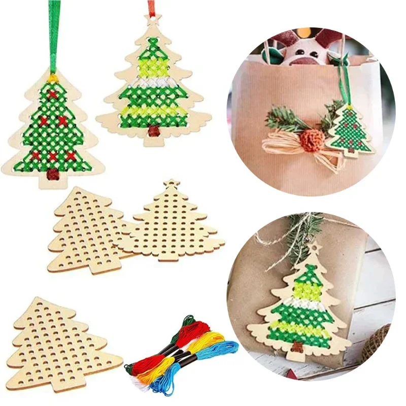 10Pcs Kit Sulaman Silang DIY B - Art Craft Christmas Tree ulasan dan harga