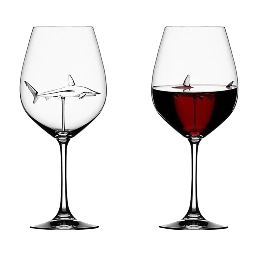 Gelas Anggur Shark, Cangkir An - Art Craft Glasses ulasan dan harga